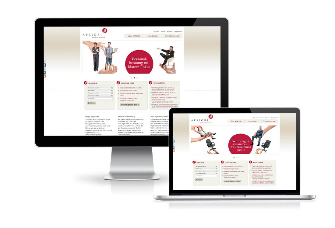 APRIORI Redesign und Relaunch des Internetauftrittes
