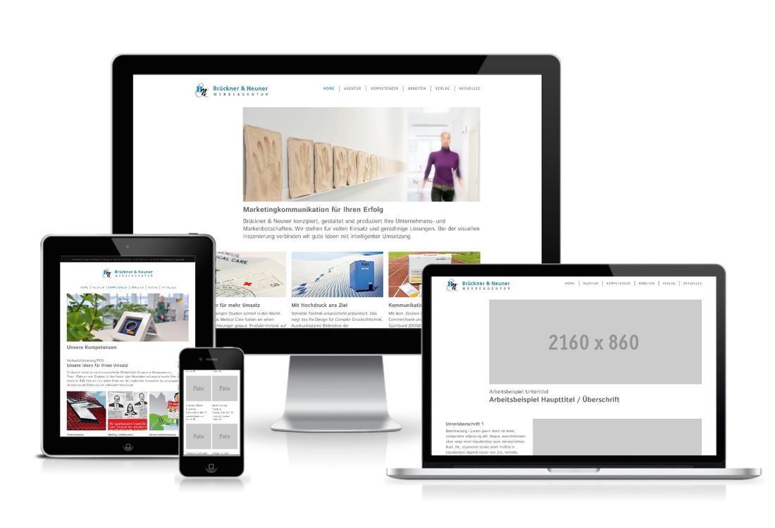 Brückner & Neuner GmbH - Responsive Design Website Prototyp