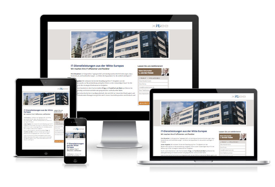 xITee k.s. - Deutsche Landingpage / Microsite